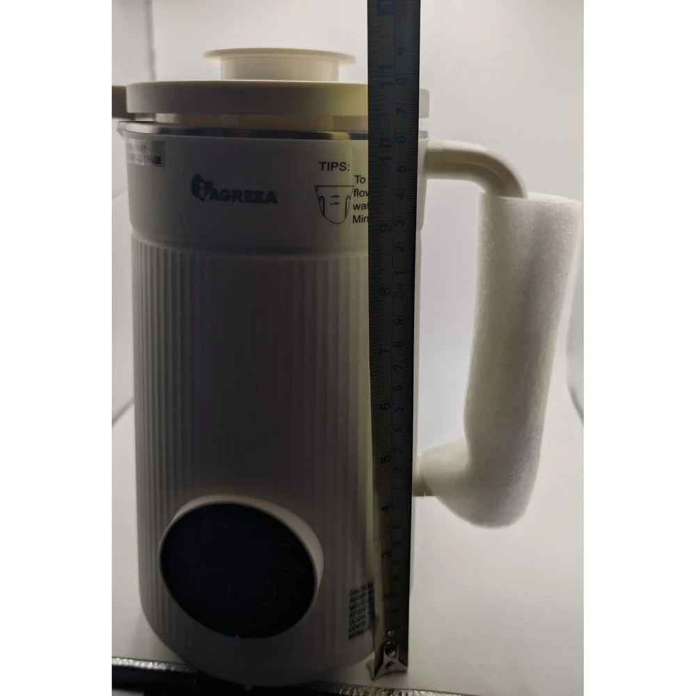 Agreea Nut Milk Maker Machine White Automatic Soy Oat Milk Maker Self-Cleaning